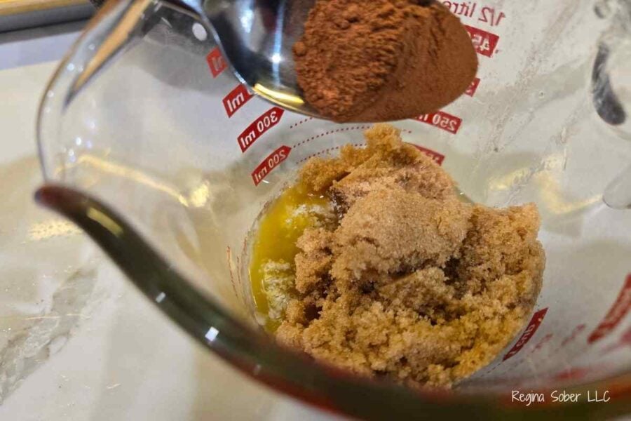 the crispiness comes from the brown sugar mix that is layed on the bottom of the bread