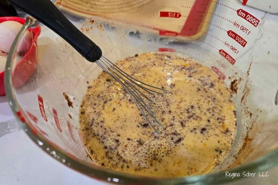 beat the eggs well to incorporate with the milk and cinnamon