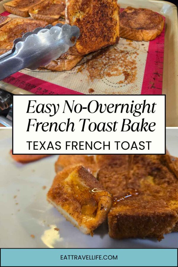 Skip the overnight soak! This baked French toast with Texas toast is quick, kid‑friendly, and perfect for busy mornings or weekend brunch.