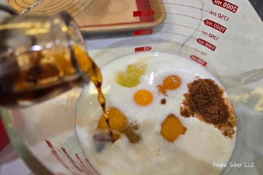 vanilla, eggs milk and cinnamon for the perfect french toast