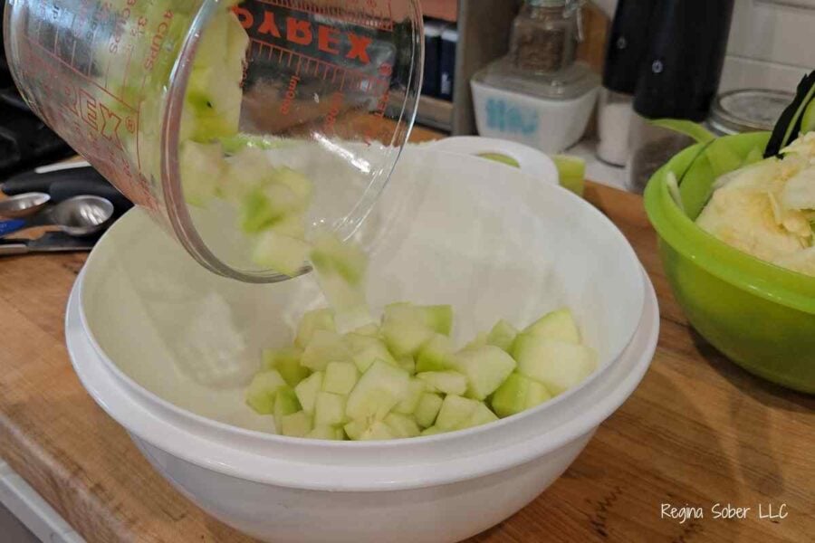 chop into small 1" pieces